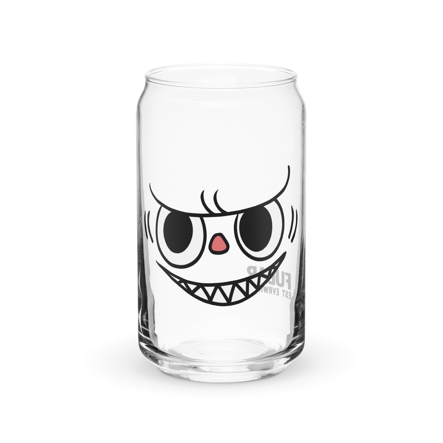 Pippo Kawaii Monster Can Glass Cup | Cute Can-Shaped Iced Coffee Glass with Lid & Straw