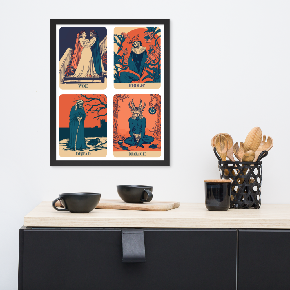 Four Tempers - original art - lumon employee handbook inspired