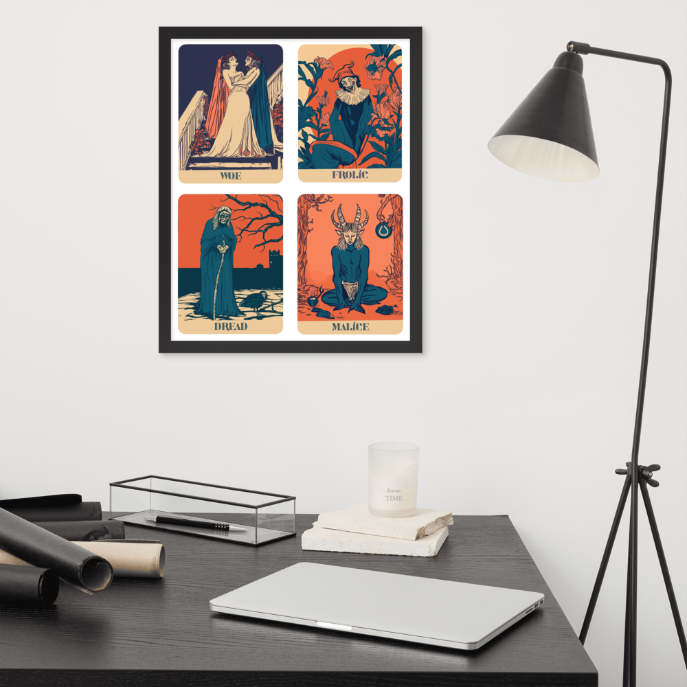 Four Tempers - original art - lumon employee handbook inspired