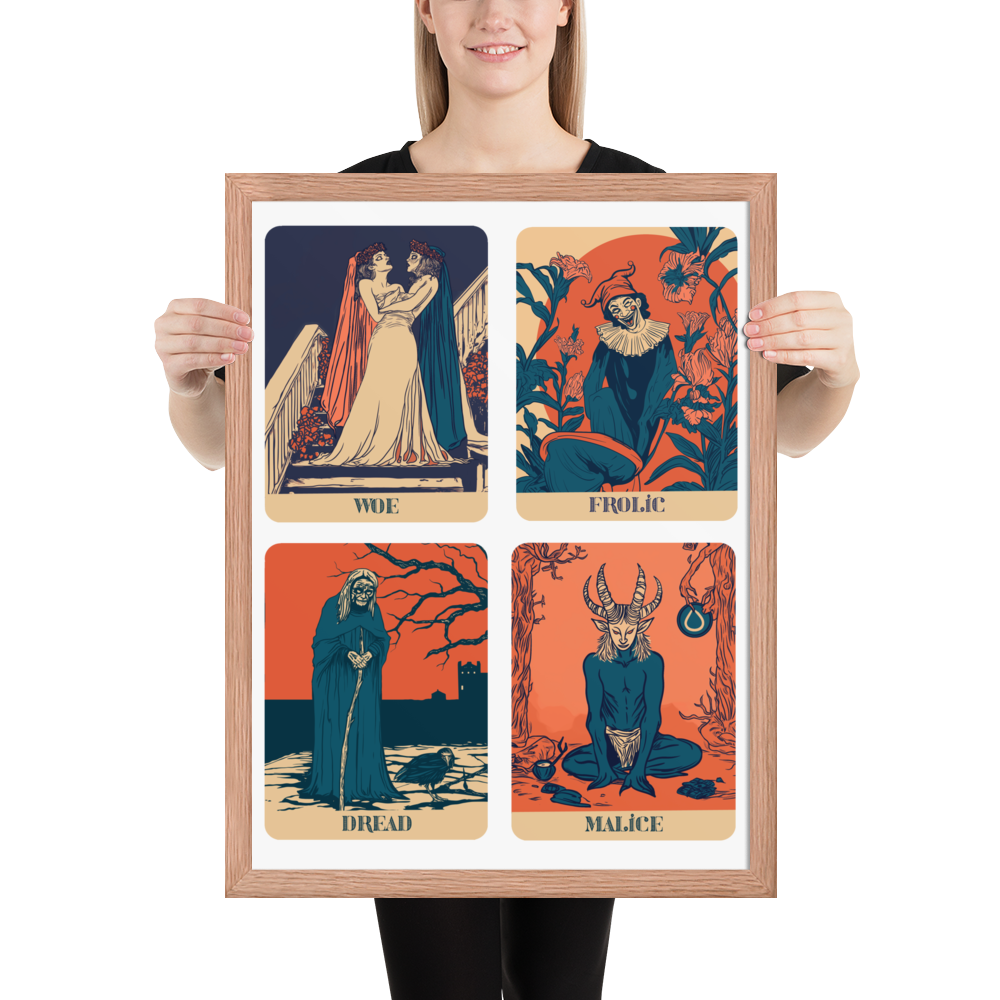Four Tempers - original art - lumon employee handbook inspired