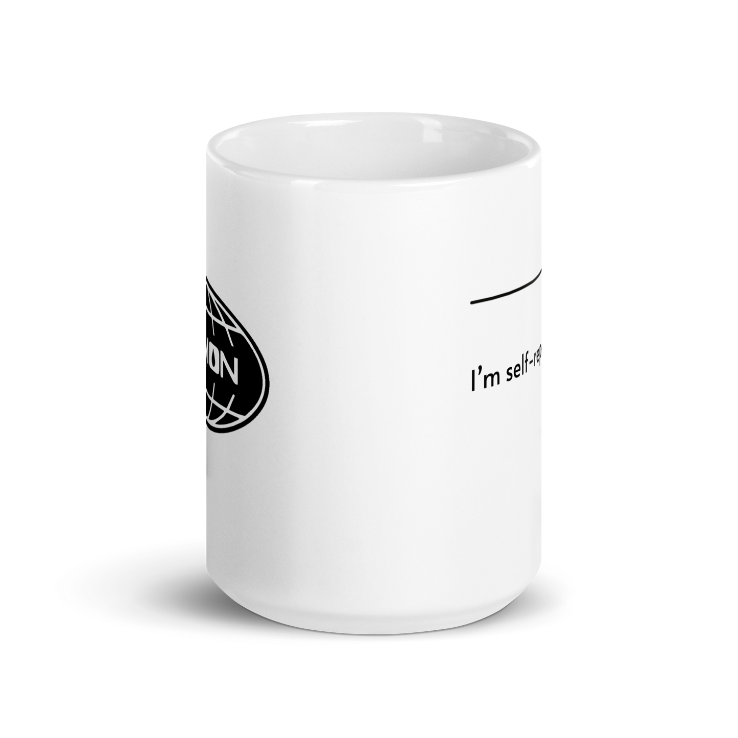 White ceramic coffee mug with black text that reads “I’m your best friend. You’re my very good friend.” — a funny and sarcastic friendship gift.