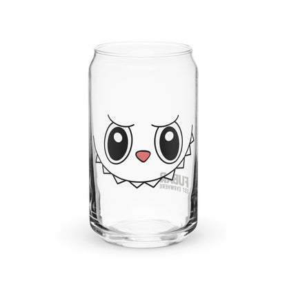 Cute Kawaii Monster Can Glass Cup | Can-Shaped Iced Coffee Cup with Lid & Straw