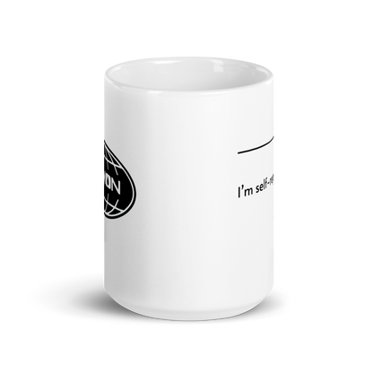 White ceramic coffee mug with black text that reads “I’m your best friend. You’re my very good friend.” — a funny and sarcastic friendship gift.